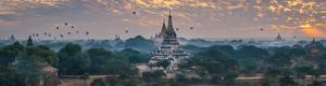 Vols de Ballons au-dessus des temples de Bagan en Birmanie