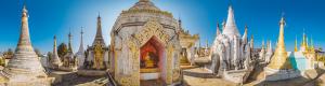 Bouddha, Pagodes et Stupas de Thaung Tho en Birmanie